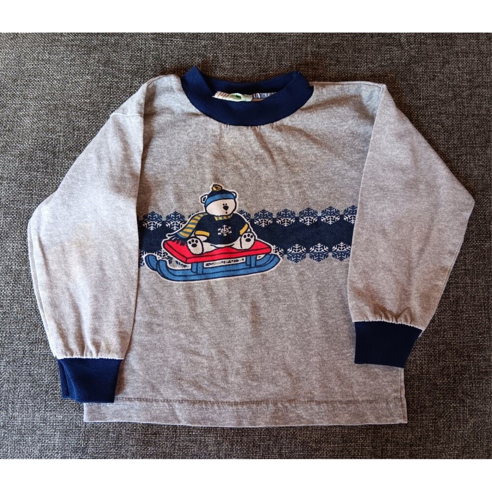 shirt 2T Vintage Garanimals Boys long sleeves Gray Polar Bear infant Baby